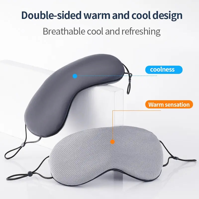 Korean Style Dual-Use Ice Silk Sleeping Eye Mask - Adjustable, Breathable, and Light-Blocking for Travel