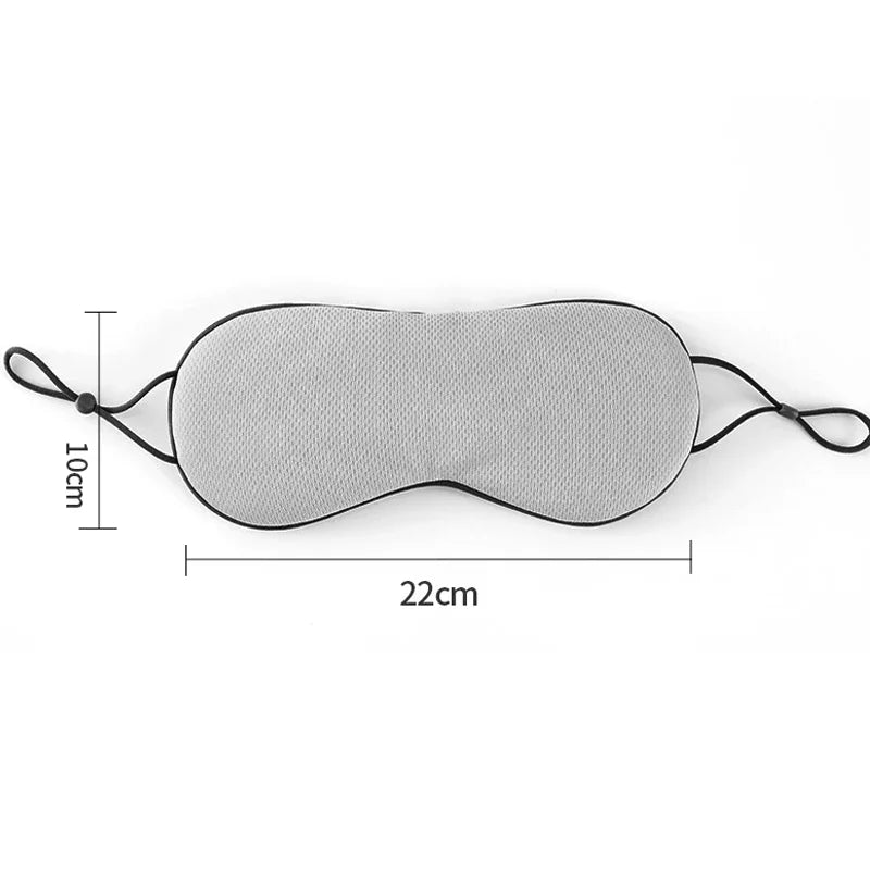 Korean Style Dual-Use Ice Silk Sleeping Eye Mask - Adjustable, Breathable, and Light-Blocking for Travel