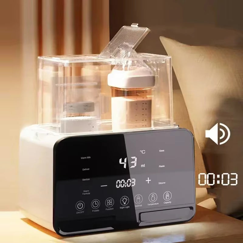 Newborn Baby Feeding Bottle Warmer and Sterilizer with Timer and Precision Temperature Control