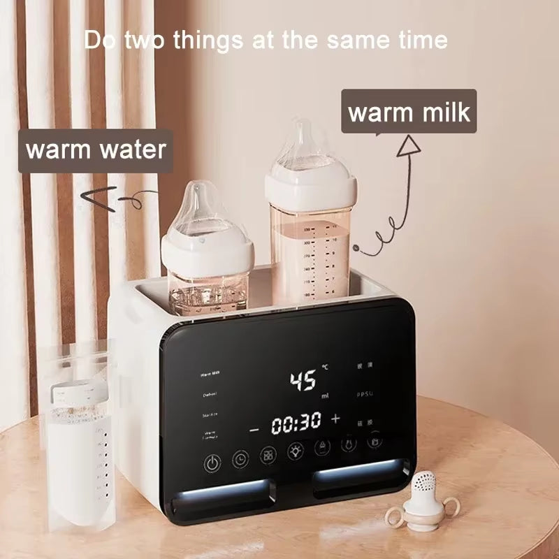 Newborn Baby Feeding Bottle Warmer and Sterilizer with Timer and Precision Temperature Control