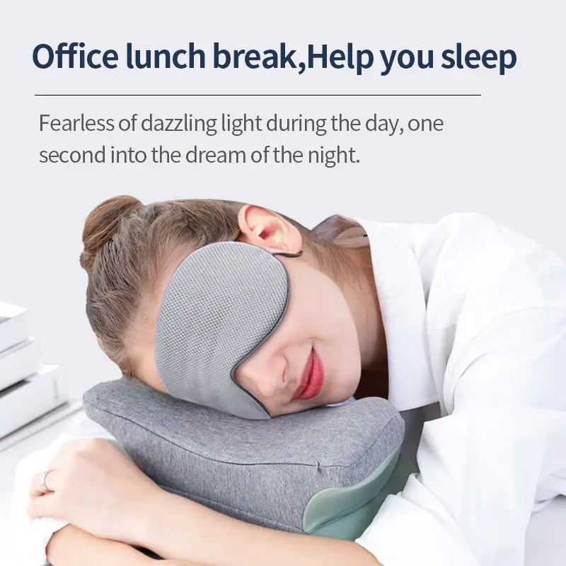 Korean Style Dual-Use Ice Silk Sleeping Eye Mask - Adjustable, Breathable, and Light-Blocking for Travel
